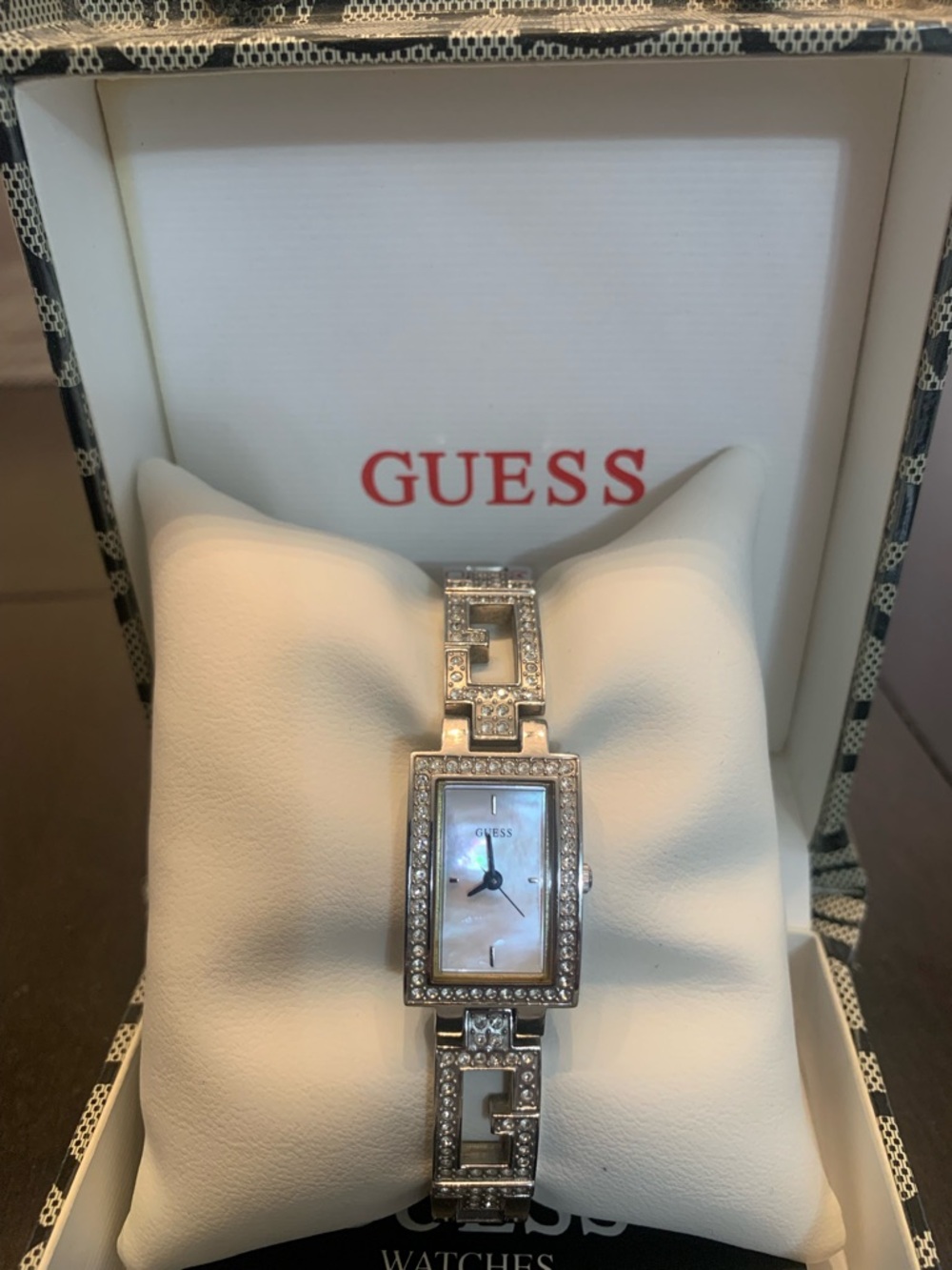 Guess Ladies Crystal “G” logo watch